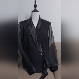 Sparkly black blouse